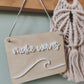 Make waves mini hanging banner