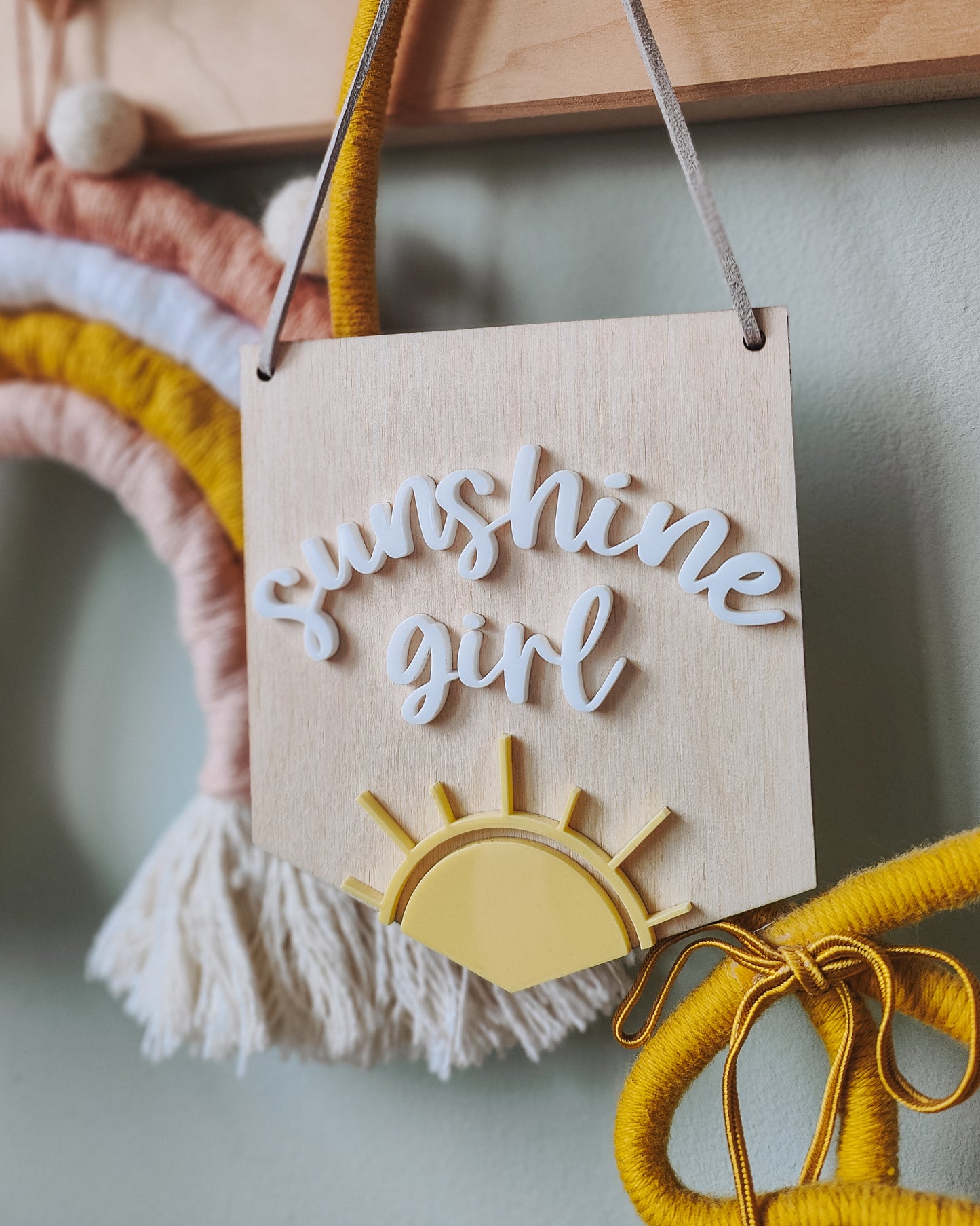 Sunshine girl mini hanging banner