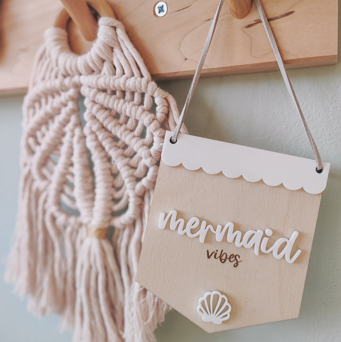 Mermaid vibes mini hanging banner