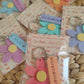 Personalised flower keyring