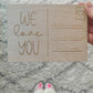 Children's drawing wooden postcard