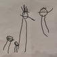 Children's drawing engraved fridge magnet