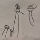 Children's drawing engraved fridge magnet