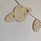Space wooden garland