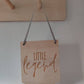 Little legend wooden hanging pennant flag