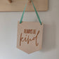 Always be kind hanging wooden pennant flag sign