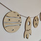 Space wooden garland