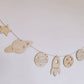 Space wooden garland