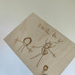 Children's drawing wooden postcard