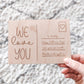 Children's drawing wooden postcard