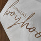 Long live boyhood wooden hanging banner