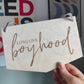 Long live boyhood wooden hanging banner