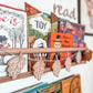 Wooden leaf garland