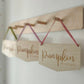 Pumpkin Wishes wooden hanging pennant flag