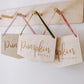 Pumpkin Wishes wooden hanging pennant flag