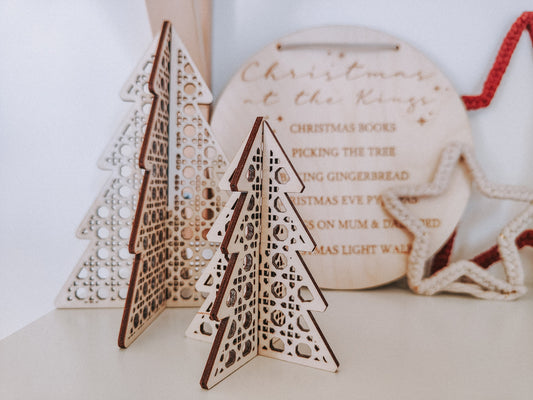 Rattan interlocking Christmas tree