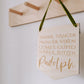 Reindeer wooden hanging flag