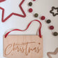 Holly jolly Christmas wooden wall hanging