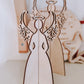 Interlocking wooden Christmas angel