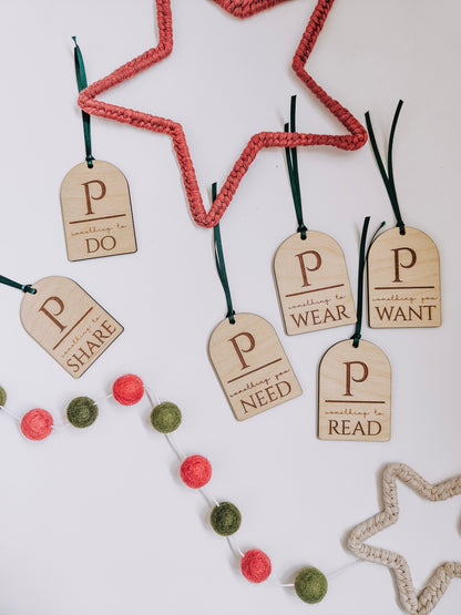 Personalised 'Something To' wooden mindful gifting tags