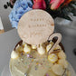 Personalised floral birthday cake topper