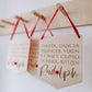Reindeer wooden hanging flag