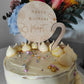 Wooden number cake topper