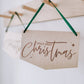 Holly jolly Christmas wooden wall hanging