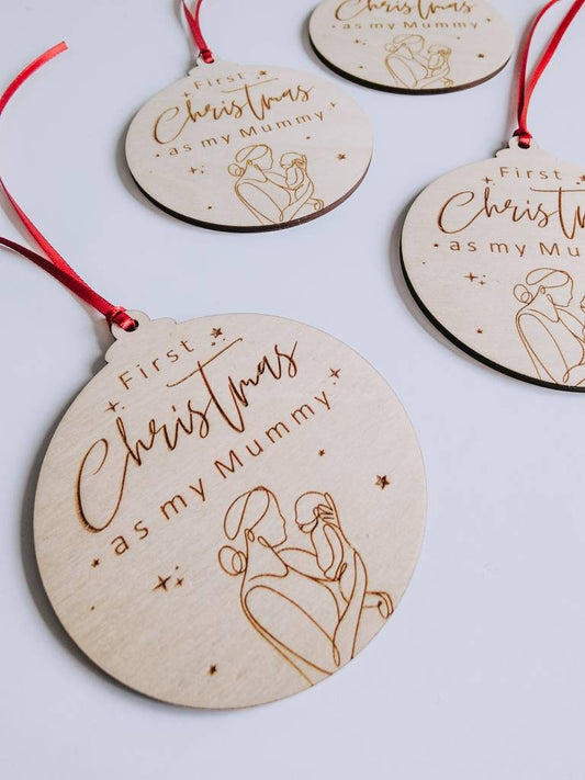 First Christmas as a mummy bauble