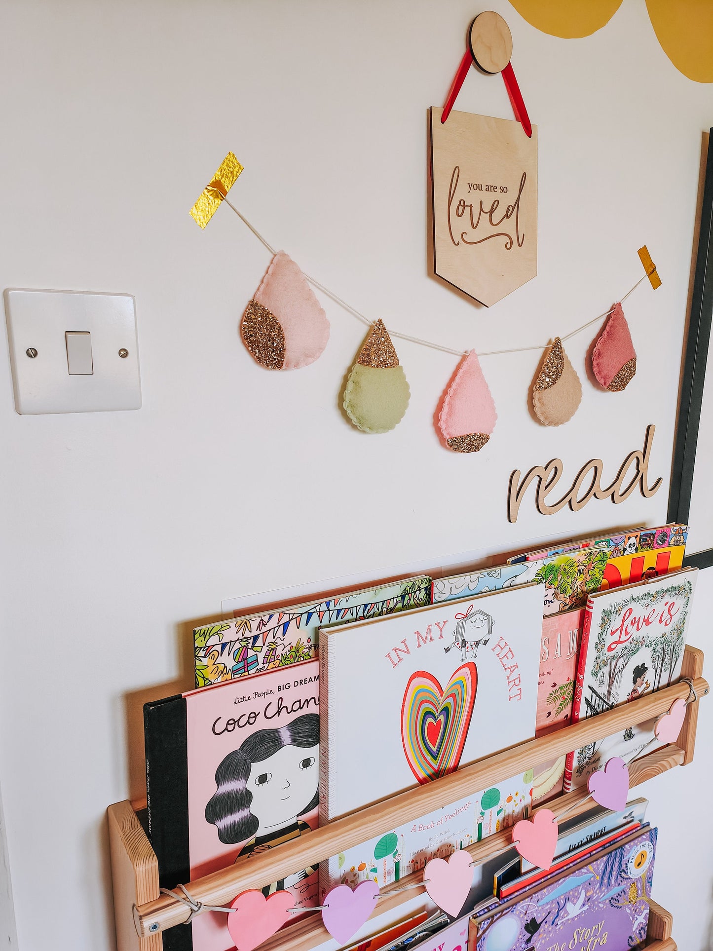 You are so loved wooden hanging flag