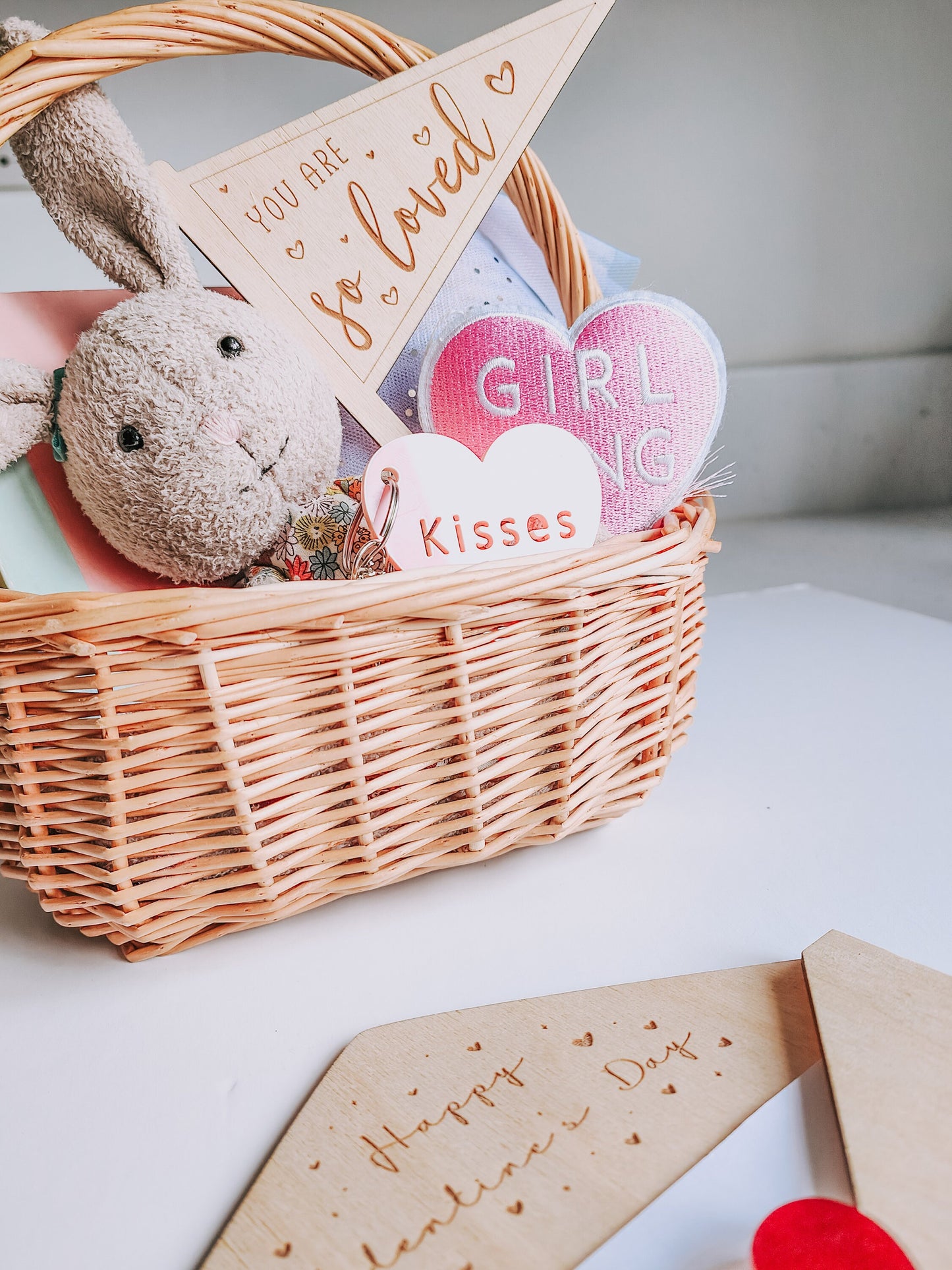 Valentine's wooden flag