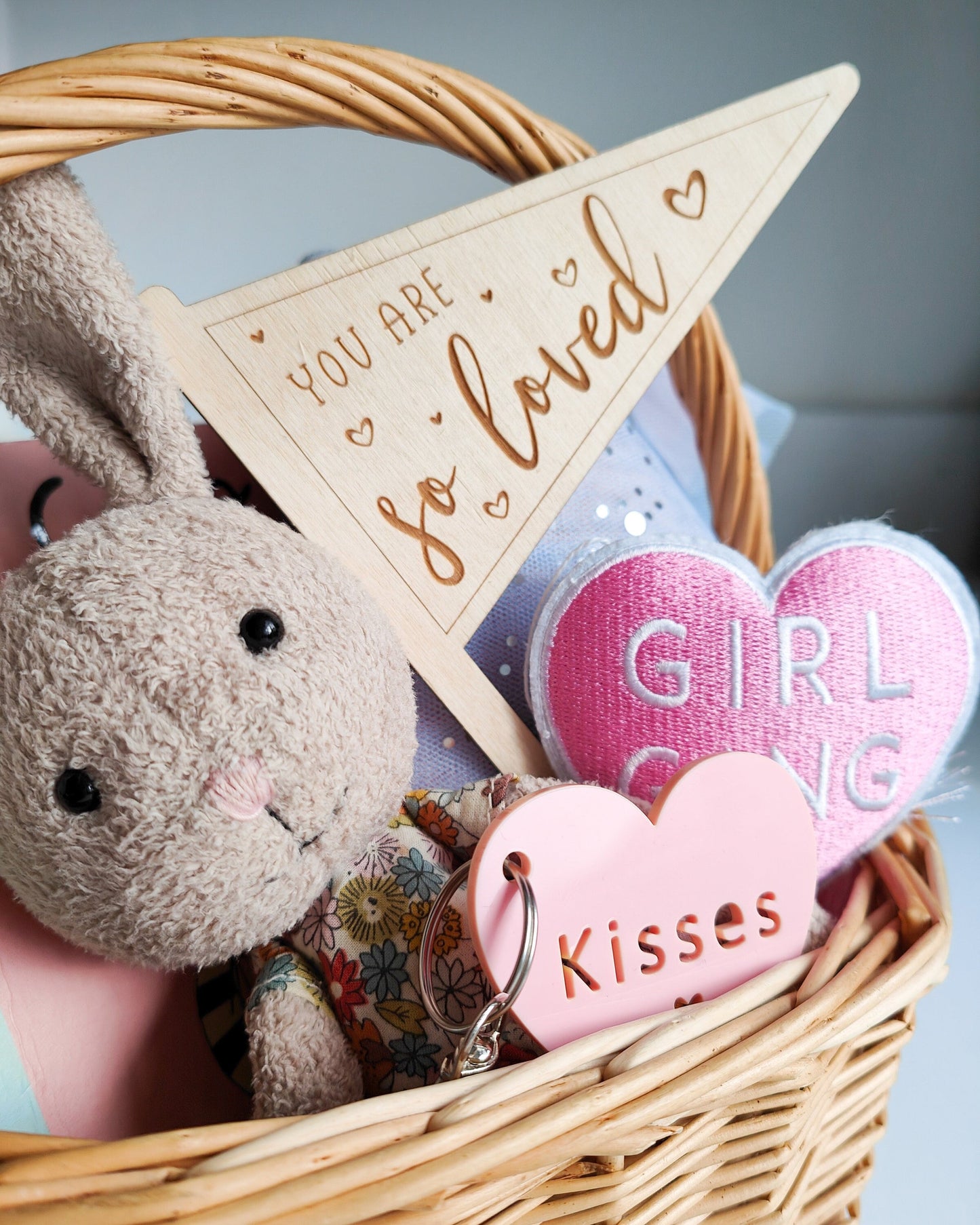 Valentine's wooden flag