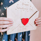 Valentine's love letter wooden envelope