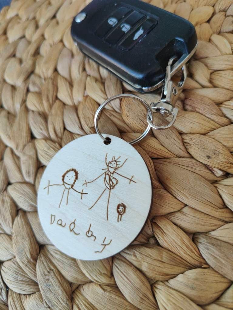 Child's drawing keyring