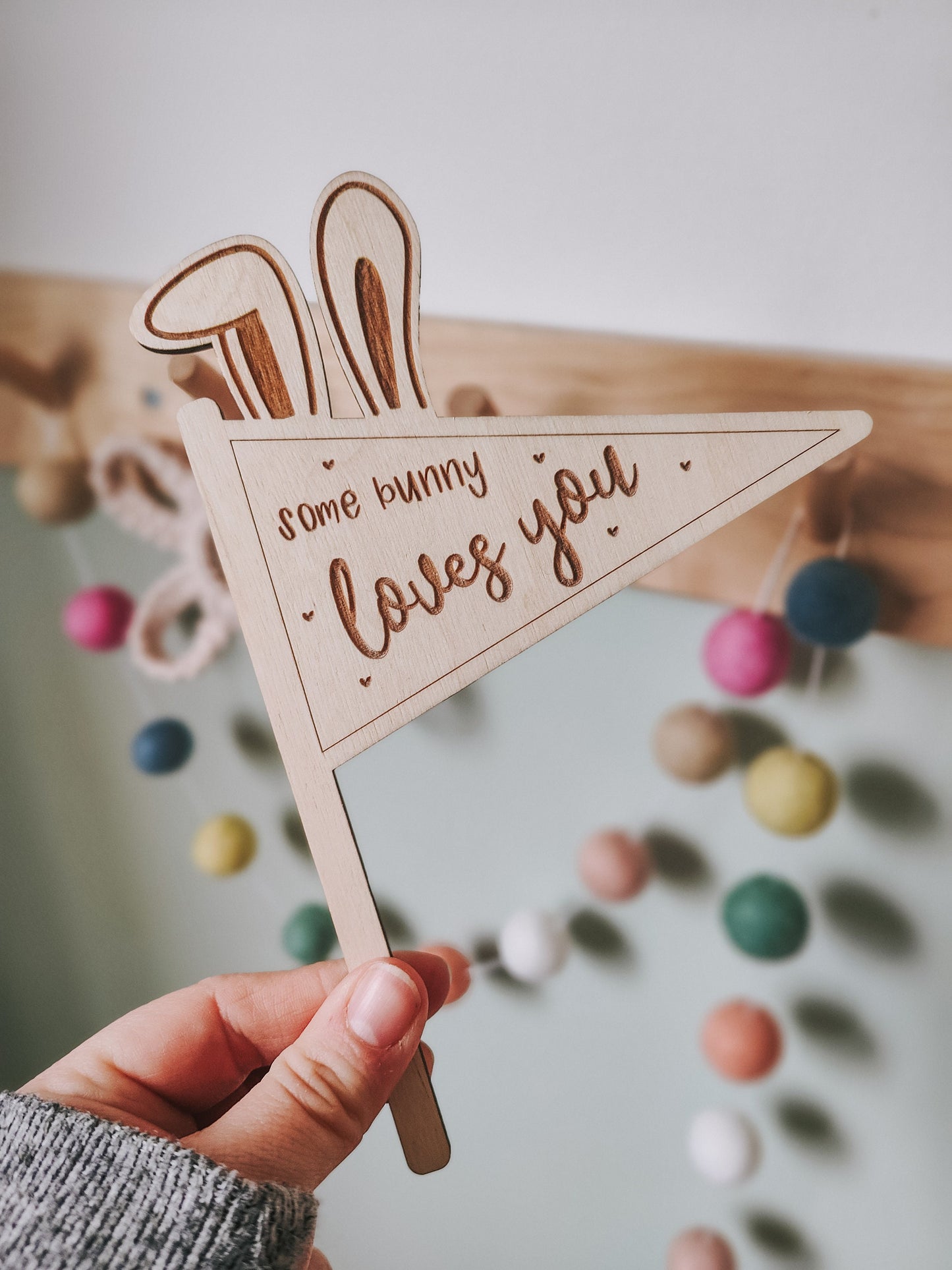 Easter wooden flag