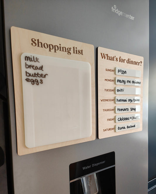 Dry erase shopping list