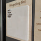Dry erase shopping list