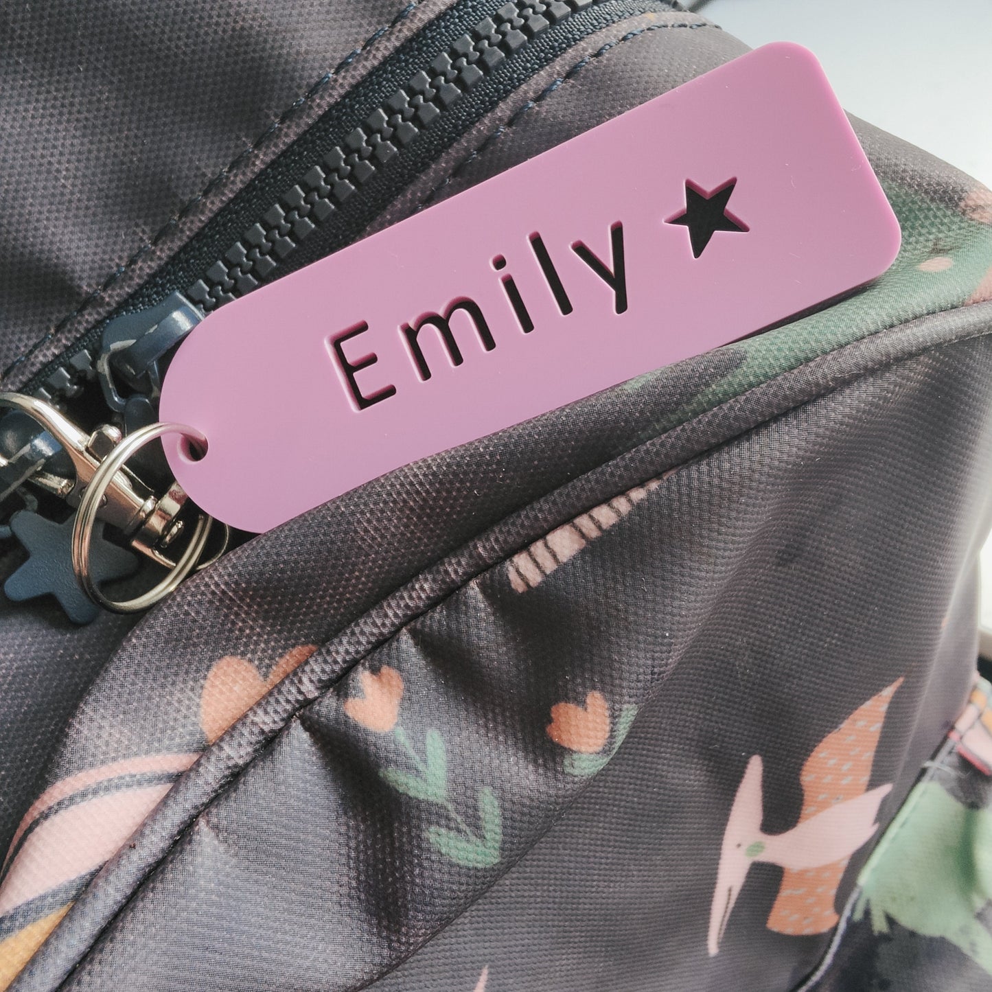 Personalised acrylic keyring