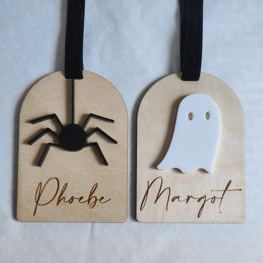Personalised Halloween Boo basket tag