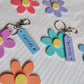 Personalised flower keyring