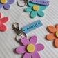 Personalised flower keyring