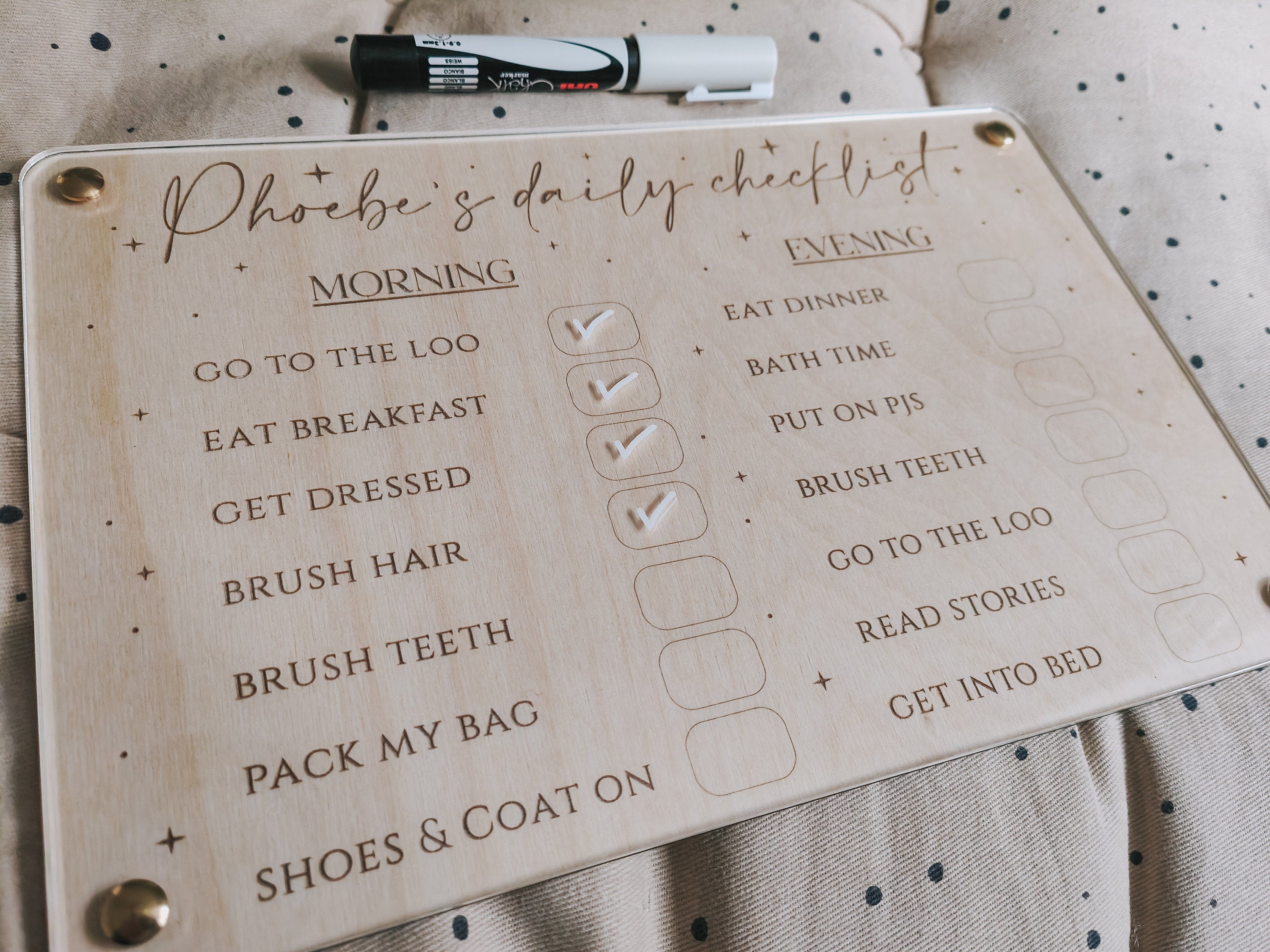 Personalised morning and evening routine checklist – The Fox and the King