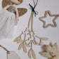 Hanging wooden mistletoe sprig
