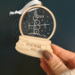 Children's drawing snow globe Christmas decoration