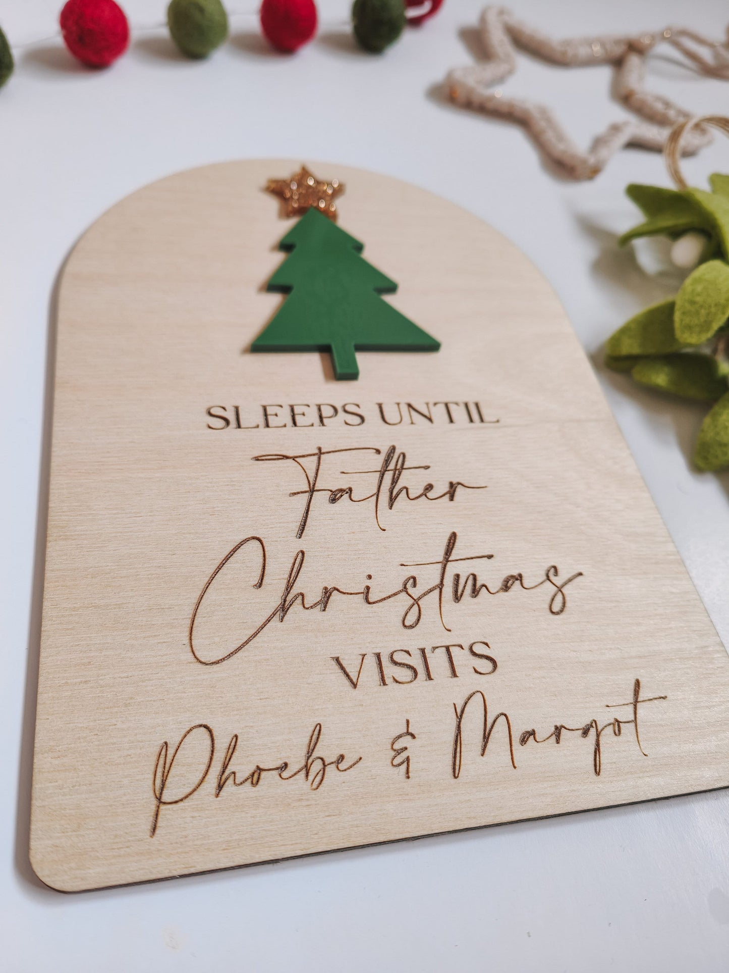 Personalised countdown to Christmas