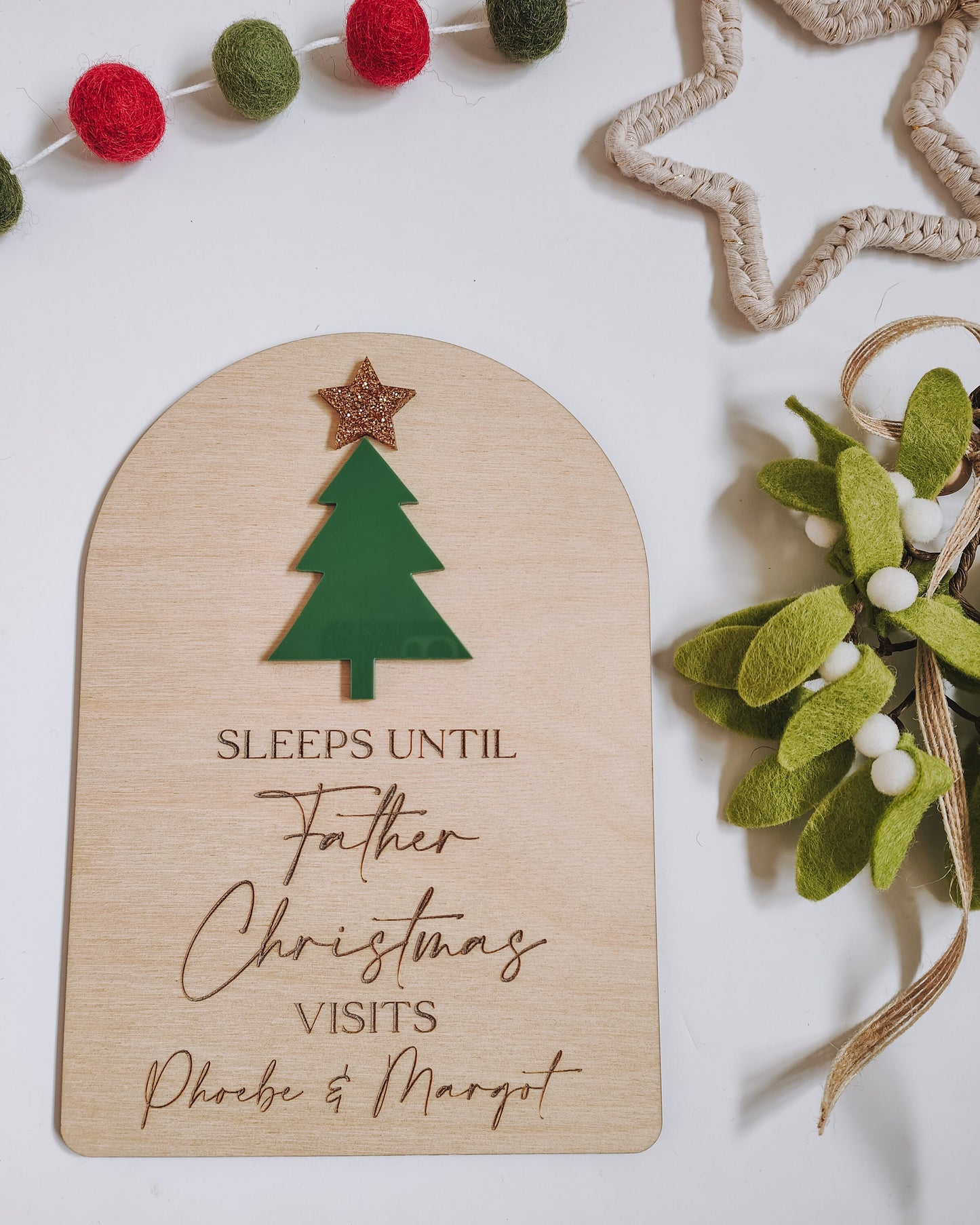 Personalised countdown to Christmas