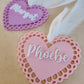 Personalised Valentines basket name tag