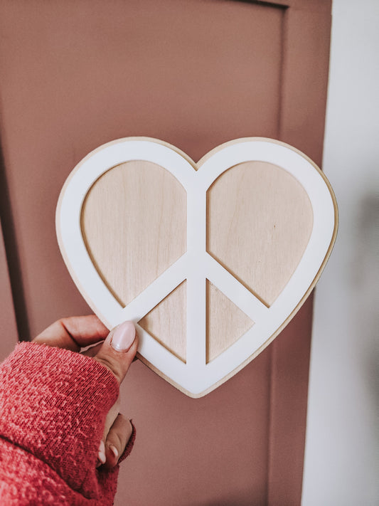 Peace and love heart