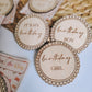 Wooden birthday badge