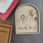 Children's drawing engraved fridge magnet